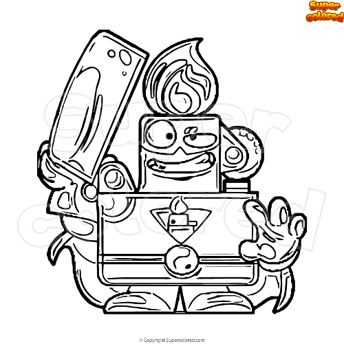 Coloring page Superzings Flame Spark - Supercolored.com