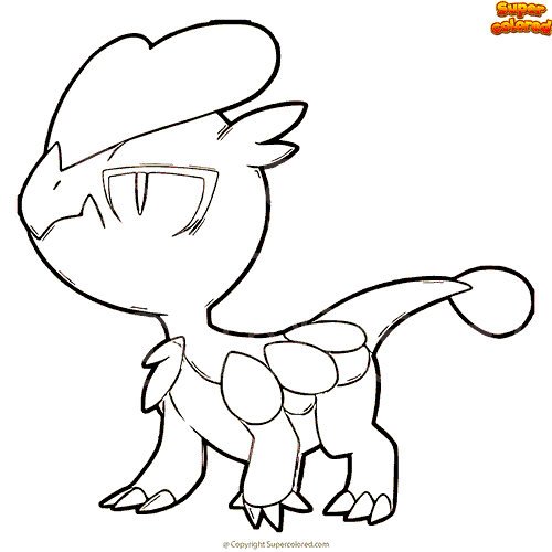 Dibujo para colorear Pokemon Jangmo-o 