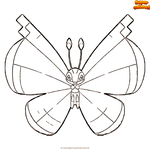 Vivillon pokemon coloring pages