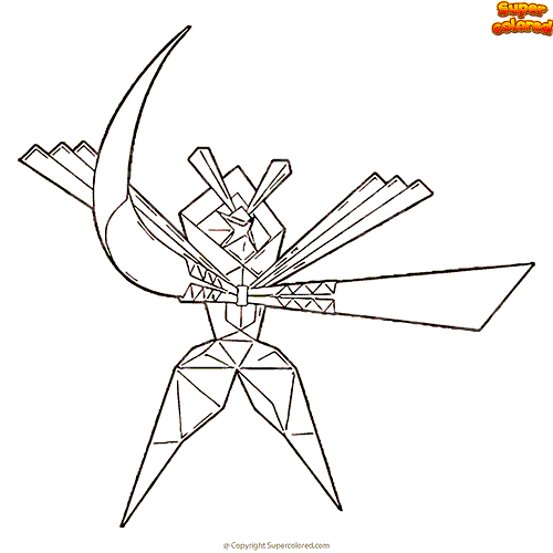 Explore Free Printable Pokemon Kartana Coloring Pages