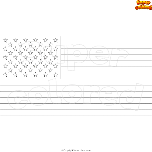Coloring page Flag of the United States - Supercolored.com