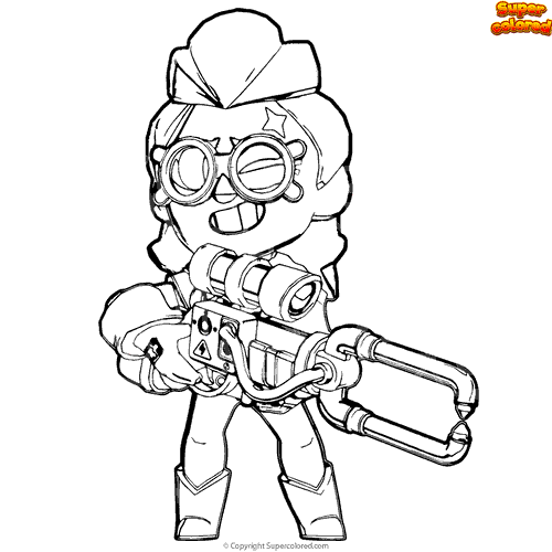 Dibujo Para Colorear Brawl Stars Belle Supercolored Com - colorear brawl stars belle