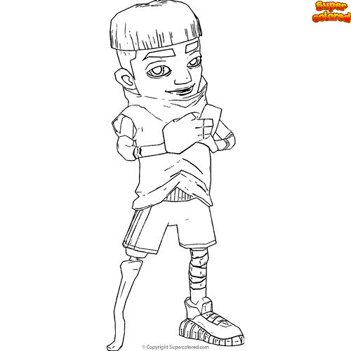 Dibujo para colorear Subway Surfers berlin zayn - Supercolored.com