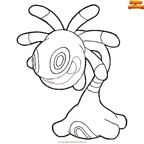 Coloring page Pokemon Cradily - Supercolored.com