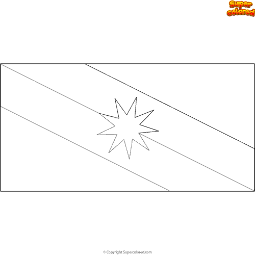 Dibujo para colorear Bandera de Sarawak Malasia Dibujo para colorear Bandera de Sarawak Malasia