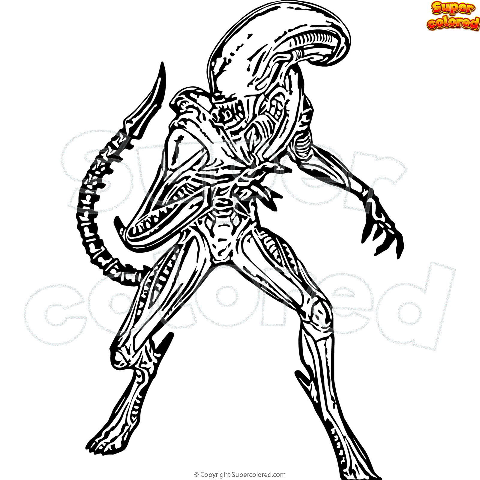 Xenomorph Coloring Pages Aliens - 2b7a89 