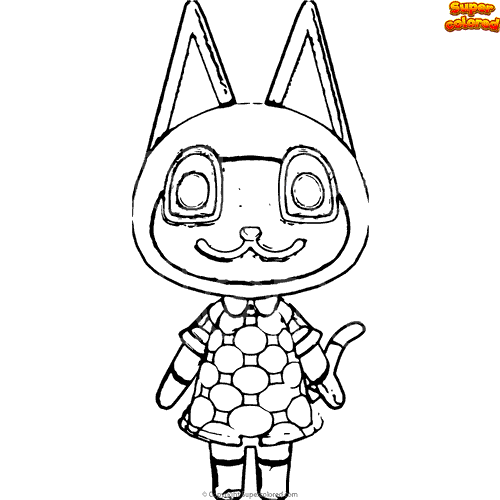 Coloring page Animal Crossing Mitzi Coloring page Animal Crossing Mitzi