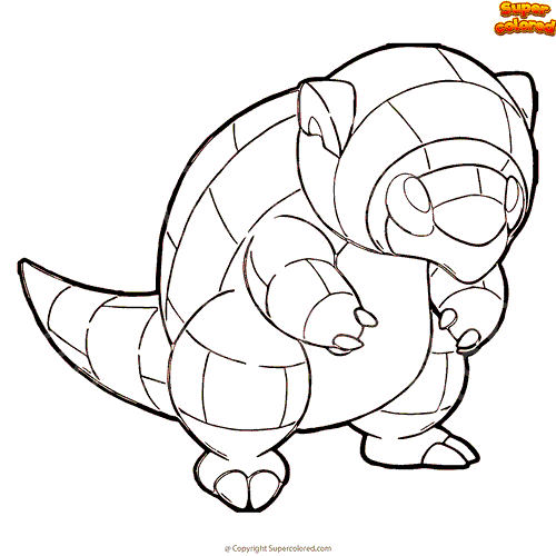 pokemon coloring pages sandshrew