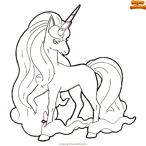 Coloring page Pokemon Rapidash Galar - Supercolored.com