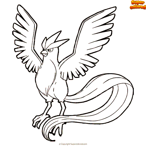 Articuno coloring page  Free Printable Coloring Pages