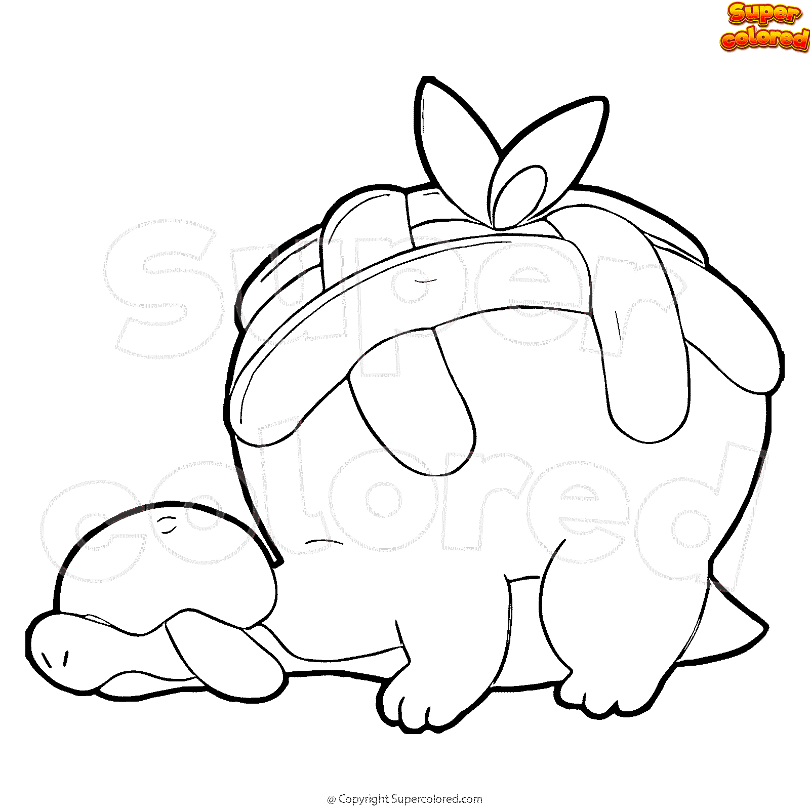 Dibujo para colorear Pokemon Appletun - 49a925 