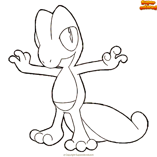 Coloring page Pokemon Treecko - Supercolored.com