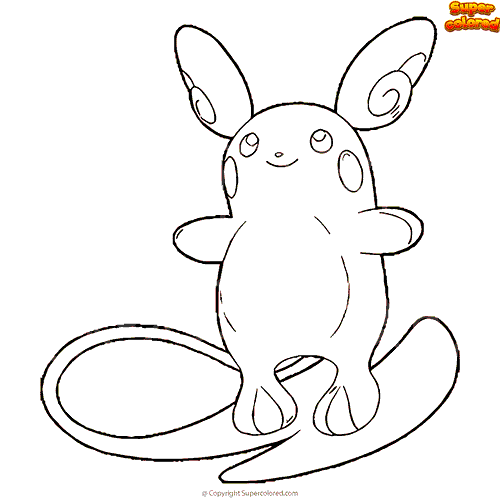 Coloriage raichu pokemon - Dessin gratuit à imprimer