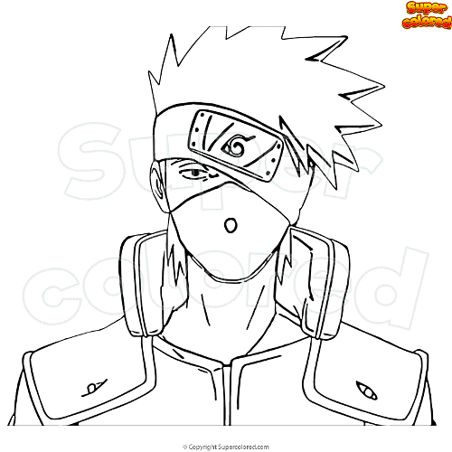 Naruto Kakashi coloring page - Google Search