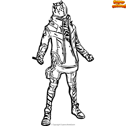 Coloring page Fortnite x lord 