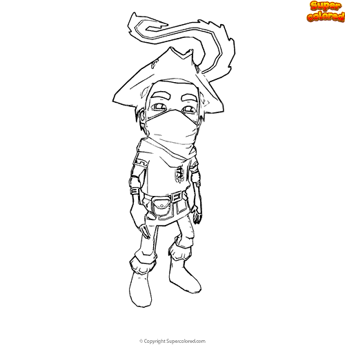 Jaro From Subway Surfers coloring page