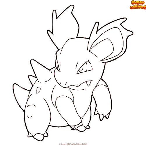 Coloring Page Pokemon Nidorina