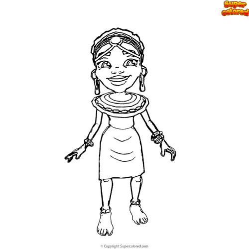 Coloring page Subway Surfers zuri 