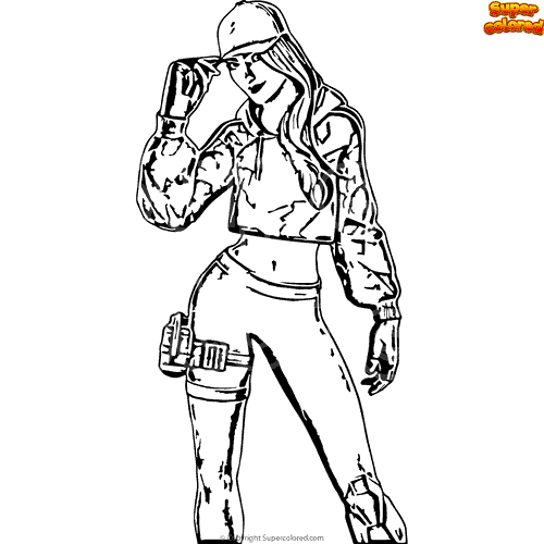 Coloriage Fortnite ruby  Supercolored.com