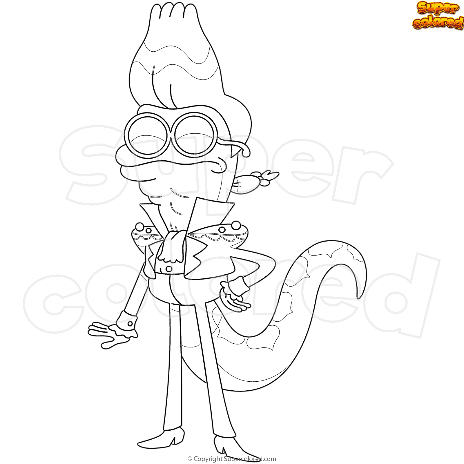 Dibujo Para Colorear Amphibia Bernardo - Supercolored.com