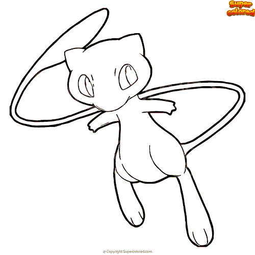 1530671836 Mew Pokémon A4 para colorir