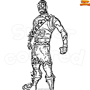 Coloring page Fortnite krampus - Supercolored.com