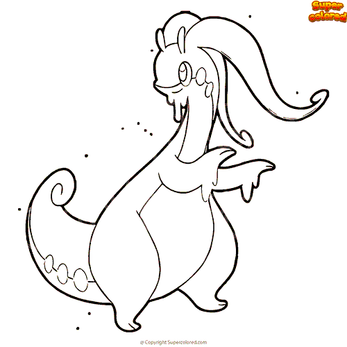 free printable goodra coloring pages pokemon