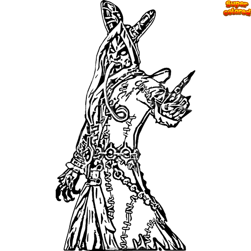 Ausmalbild Fortnite krampus - Supercolored.com