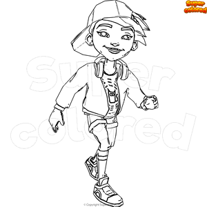 Subway Surfers Coloring Pages Printable for Free Download