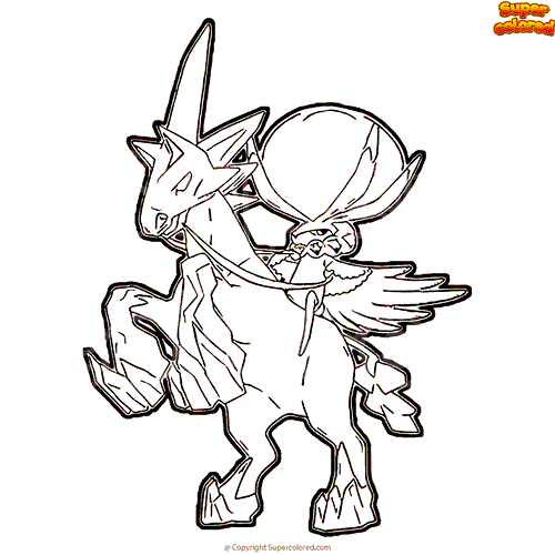 calyrex coloring pages pokemon