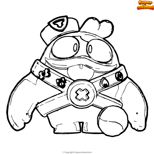 Coloring Page Brawl Stars Squeak Supercolored Com - coloring brawl stars squeak