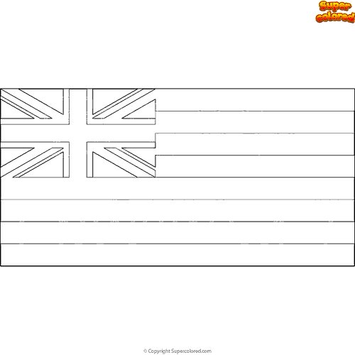 Hawaii Coloring Flag