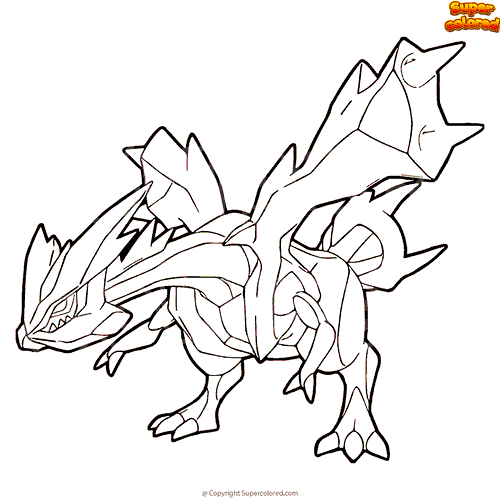 Coloring page Pokemon Kyurem - Supercolored.com