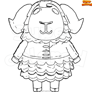 Coloring page Animal Crossing Nosegay - Supercolored.com