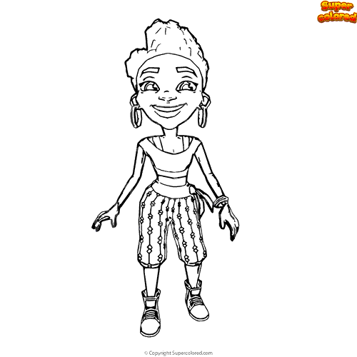 Coloring page Subway Surfers zuri 