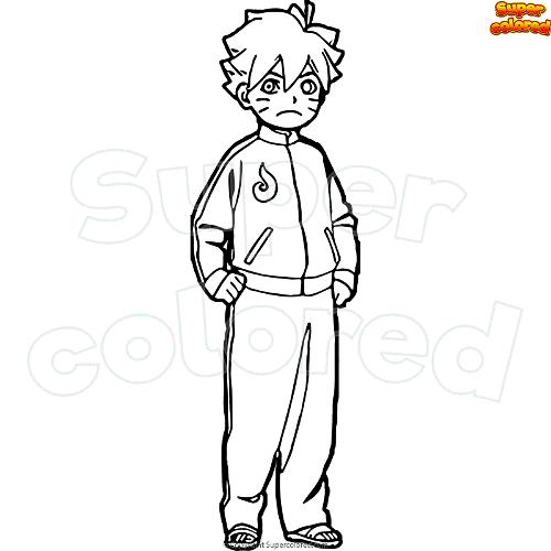 Boruto Uzumaki Coloring Page  Boruto, Coloring pages, Coloring pages for  kids