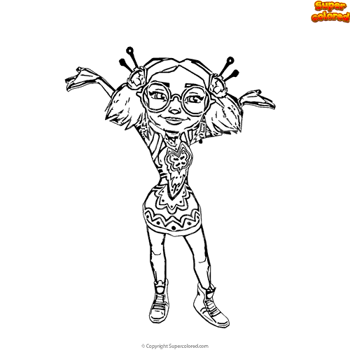 Coloring page Subway Surfers vb boardflip 