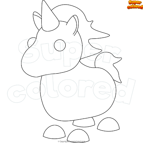 Roblox Adopt Me Unicorn Coloring Pages