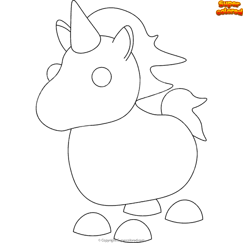 Roblox Adopt Me Unicorn Coloring Pages