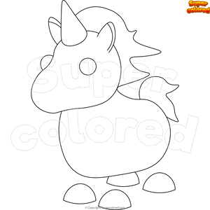 Roblox Unicorn Avatar Coloring Page, coloringwithkids.com