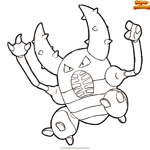 pinsir coloring page ideas pokemon