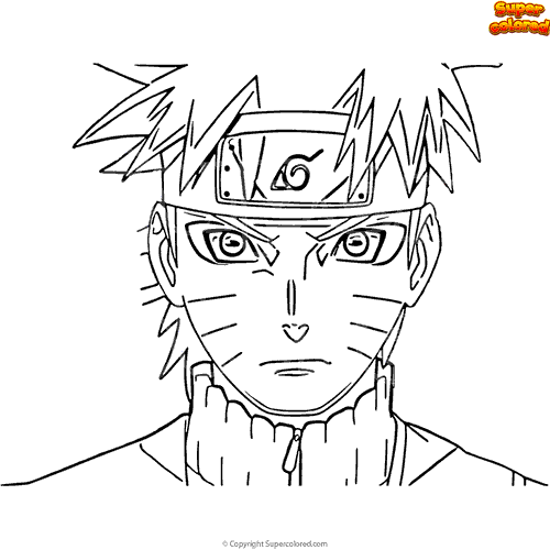 coloring page naruto sage mode supercolored com