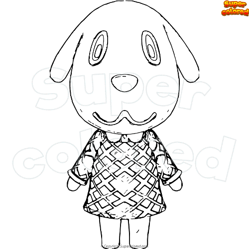 Dibujo para colorear Animal Crossing Goldie_2 - Supercolored.com