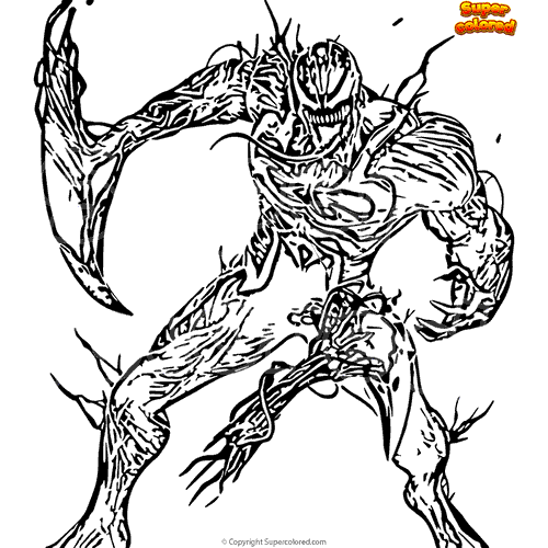 carnage coloring page