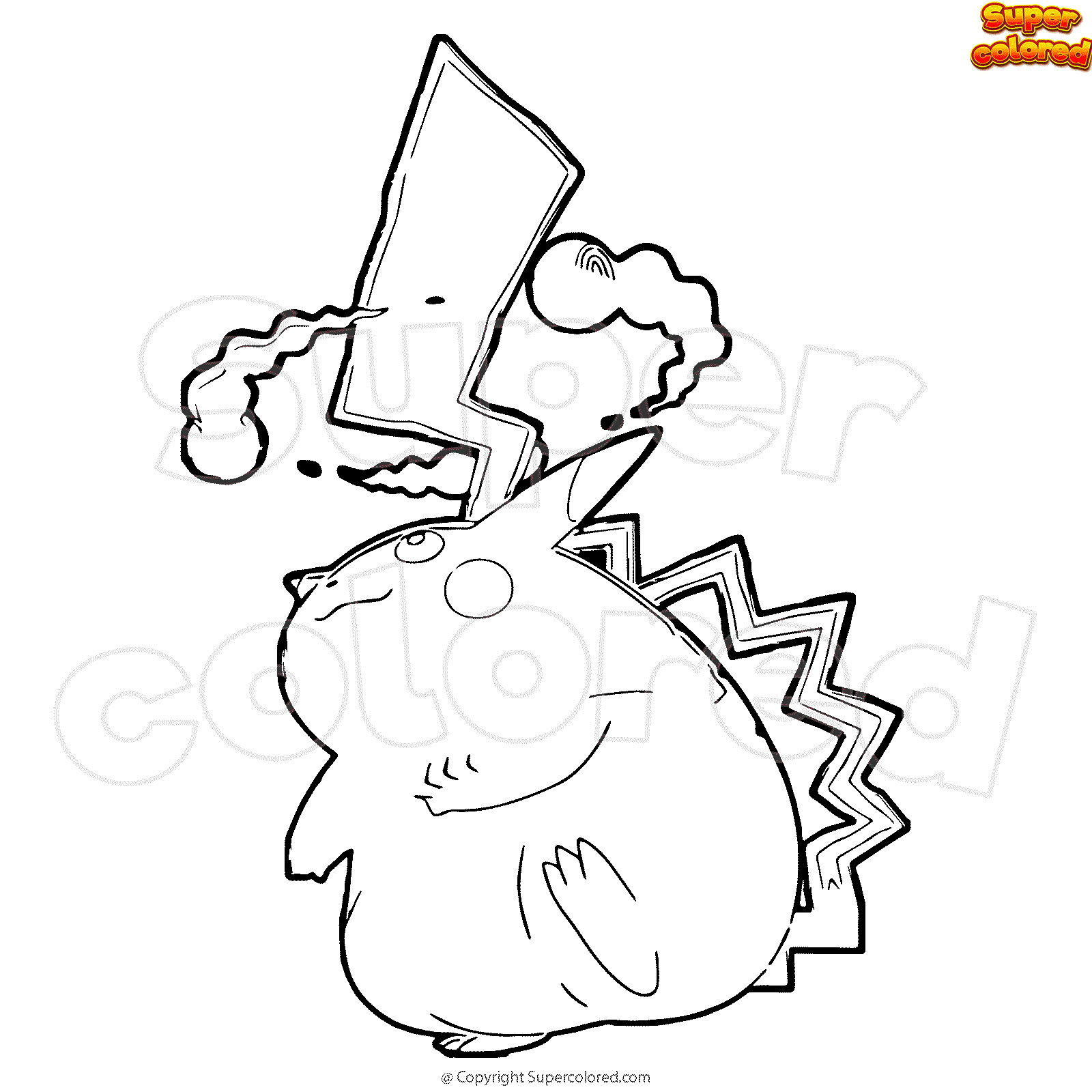 Gigantamax Pikachu Coloring Page Gigantamax Pikachu Coloring Page