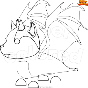 Coloring page Roblox Adopt Me Dragon - Supercolored.com