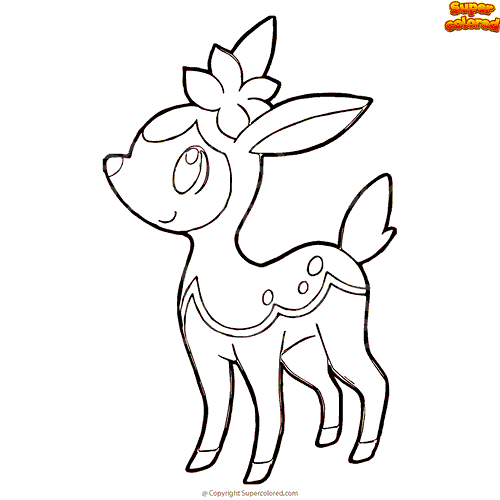 🧡 How to draw Pokemon Deerling - Cute Pokemon - 포켓몬 그리는