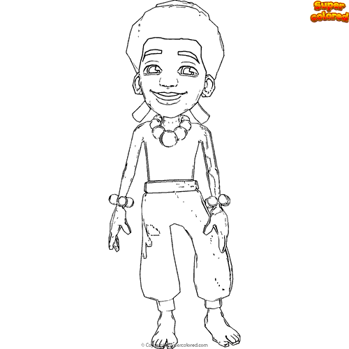 Coloring page Subway Surfers zuri city 