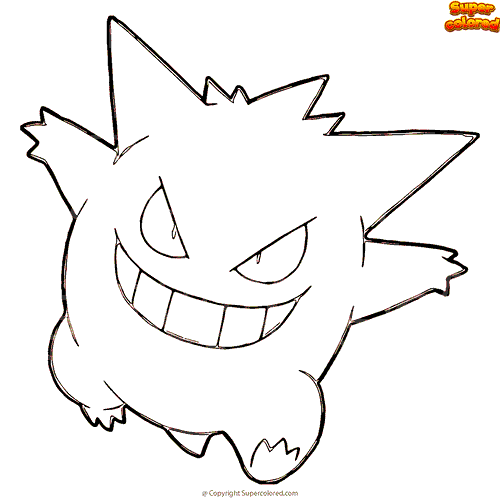 Coloriage Pokemon Ectoplasma Gigamax Coloriage Pokemon Ectoplasma - Supercolored.com