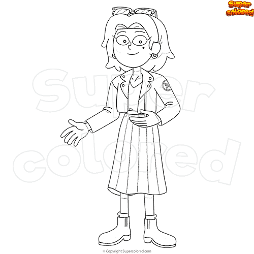 Coloring page Amphibia Sasha growing up - Supercolored.com